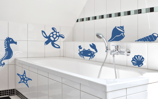 Badezimmer fliesen maritim: fliesenaufkleber fliesensticker ...