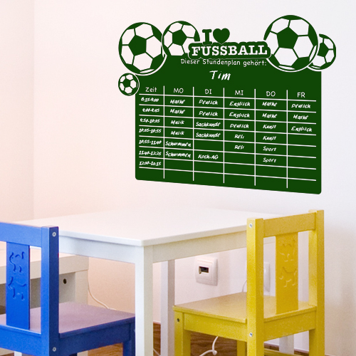 Details zu Tafelfolie Stundenplan Fußball, Wandsticker, Wandaufkleber Details zu Tafelfolie Stundenplan Fußball, Wandsticker, Wandaufkleber