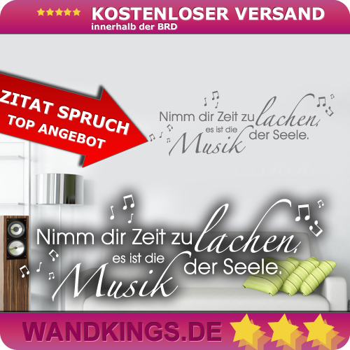 WANDKINGS Wandtattoo Zitat Nimm Dir Zeit zu lachen[Größe & Farbe