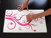 Wandtattoo verkleben