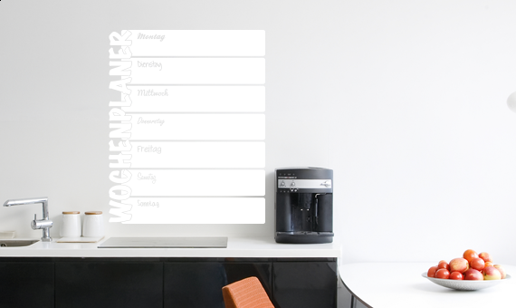 Tafelfolie Wochenplaner Wandaufkleber Wanddekoration Wandsticker Tafel