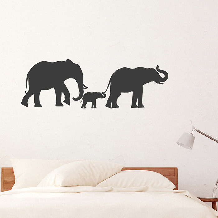 Elefantenfamilie Wandtattoo