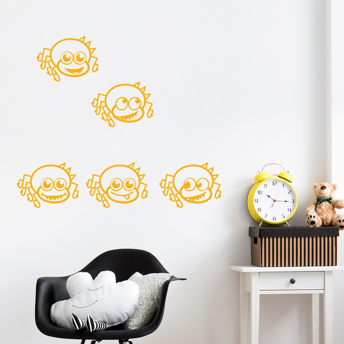 Wandtattoo Lustige Spinnen Set