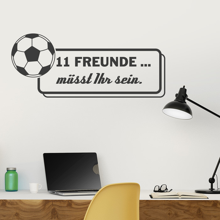 Wandtattoo Spruch 11 Freunde müsst Ihr sein