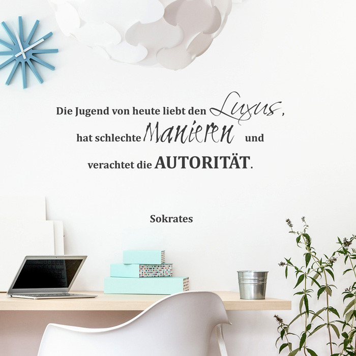Wandtattoo Zitat Die Jugend Von Heute