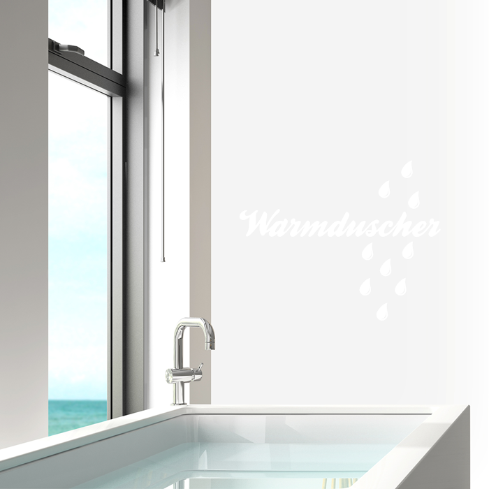 Wandtattoo Spruch Warmduscher