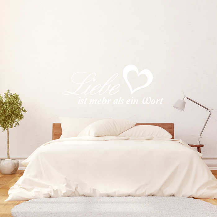 Wandtattoo Spruch Liebe ist mehr als ein Wort