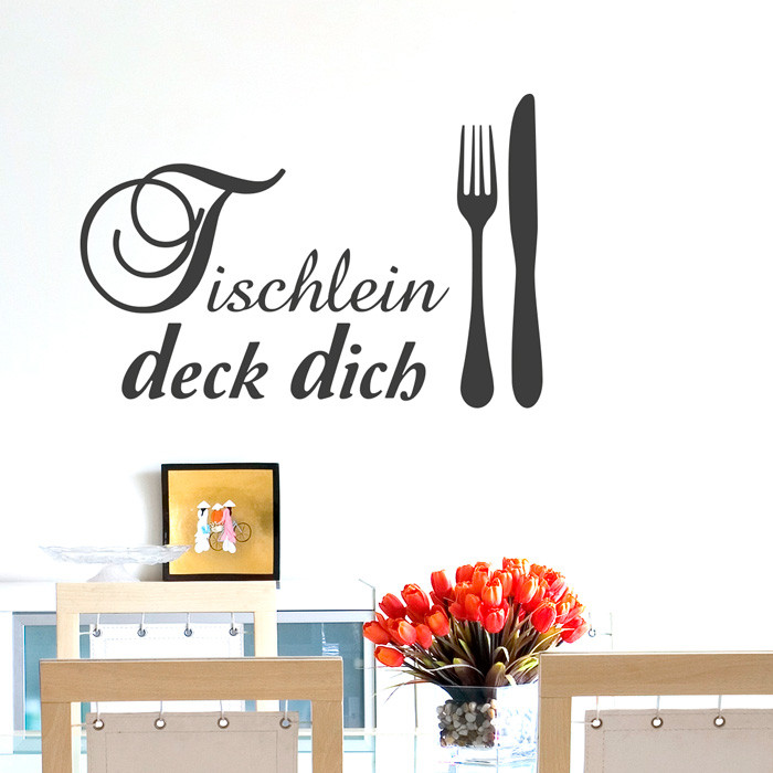 Tischlein deck Dich V-02 Wandtattoo Küche