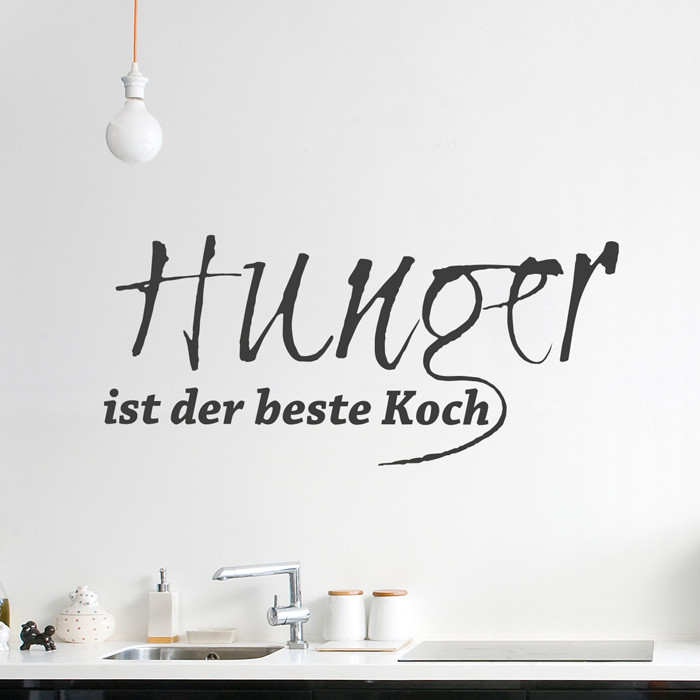 Wandtattoo Spruch Hunger ist der beste Koch