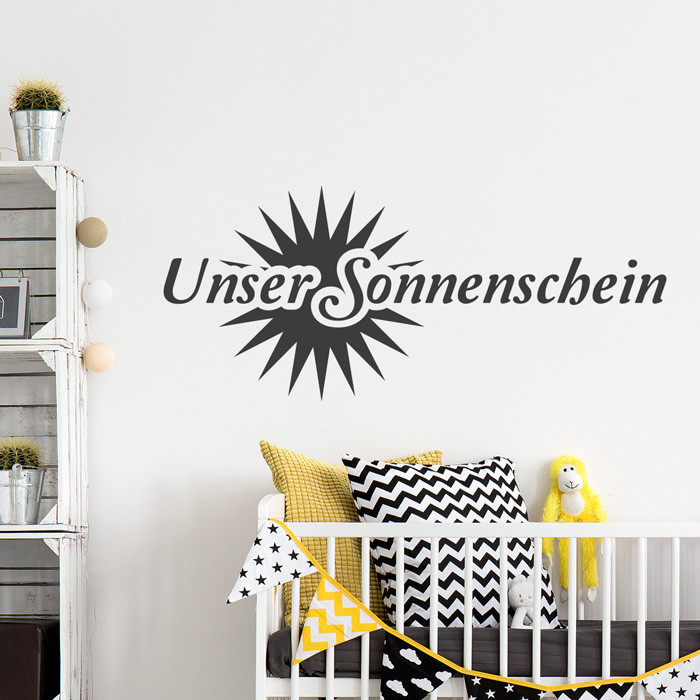 Wandtattoo Spruch Unser Sonnenschein