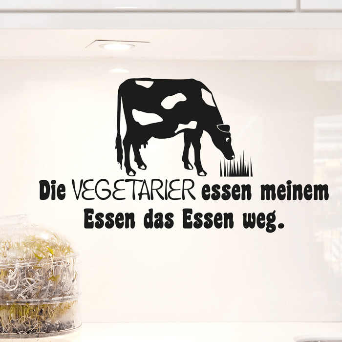 Wandtattoo Spruch Vegetarier Essen Meinem Essen Das Essen Weg