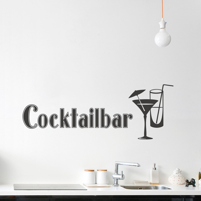 Wandtattoo Spruch Cocktailbar 2