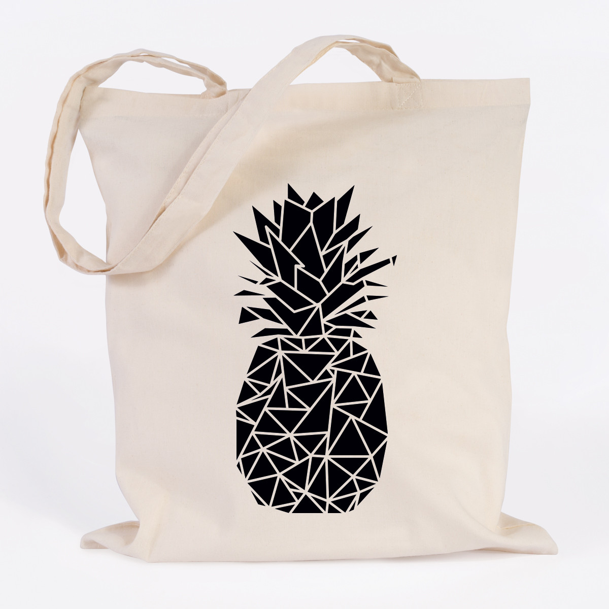 JUNIWORDS Jutebeutel /"Origami Ananas/" verschiedene Farben Geschenk Tasche Spruch