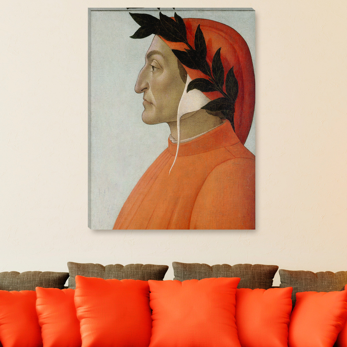 Poster Porträt Bildnis Dante Alighieri Sandro Botticelli Portrait de Dante 