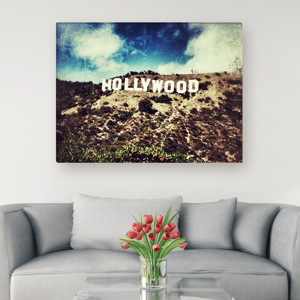 Bye bye hollywood hills leinwandbild