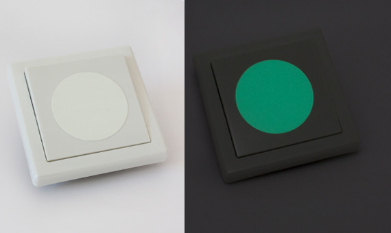 20 x Leuchtpunkte Leuchtsterne Leuchtaufkleber Symbol für Lichtschalter Taster s