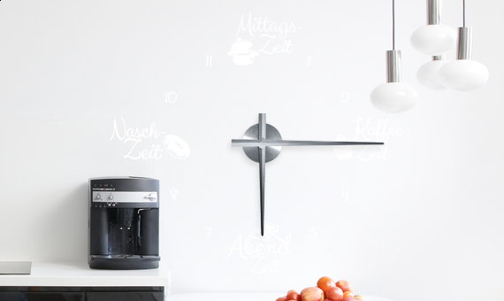 Wandtattoo Uhr - Eat around the clock Wandtattoo Uhr - Eat around the clock