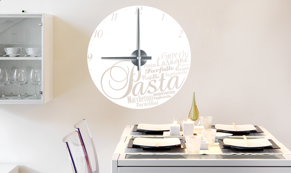 Wandtattoo Uhr - Pasta Wandtattoo Uhr - Pasta