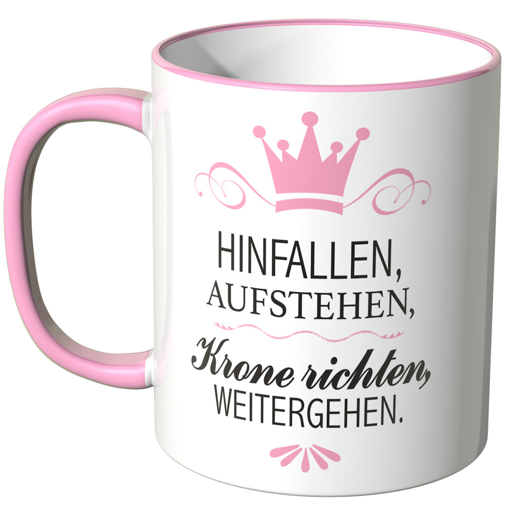 Juniwords Tasse Hinfallen Aufstehen Krone Richten Weitergehen