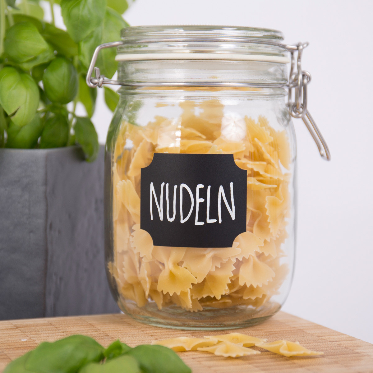 Tafelfolie Etiketten Quadrate, nach innen gewölbt, 34 Stück