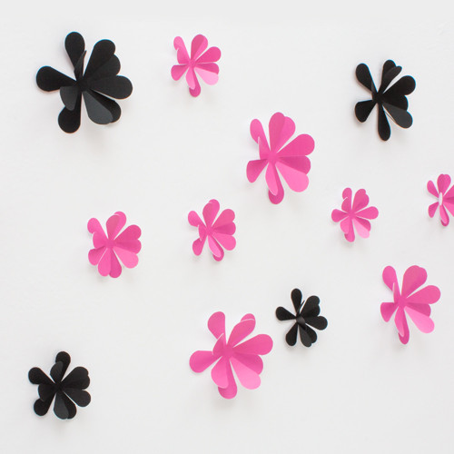 Zimtky 3D-Wandtattoo 5 × Blumenfee Schalter Aufkleber