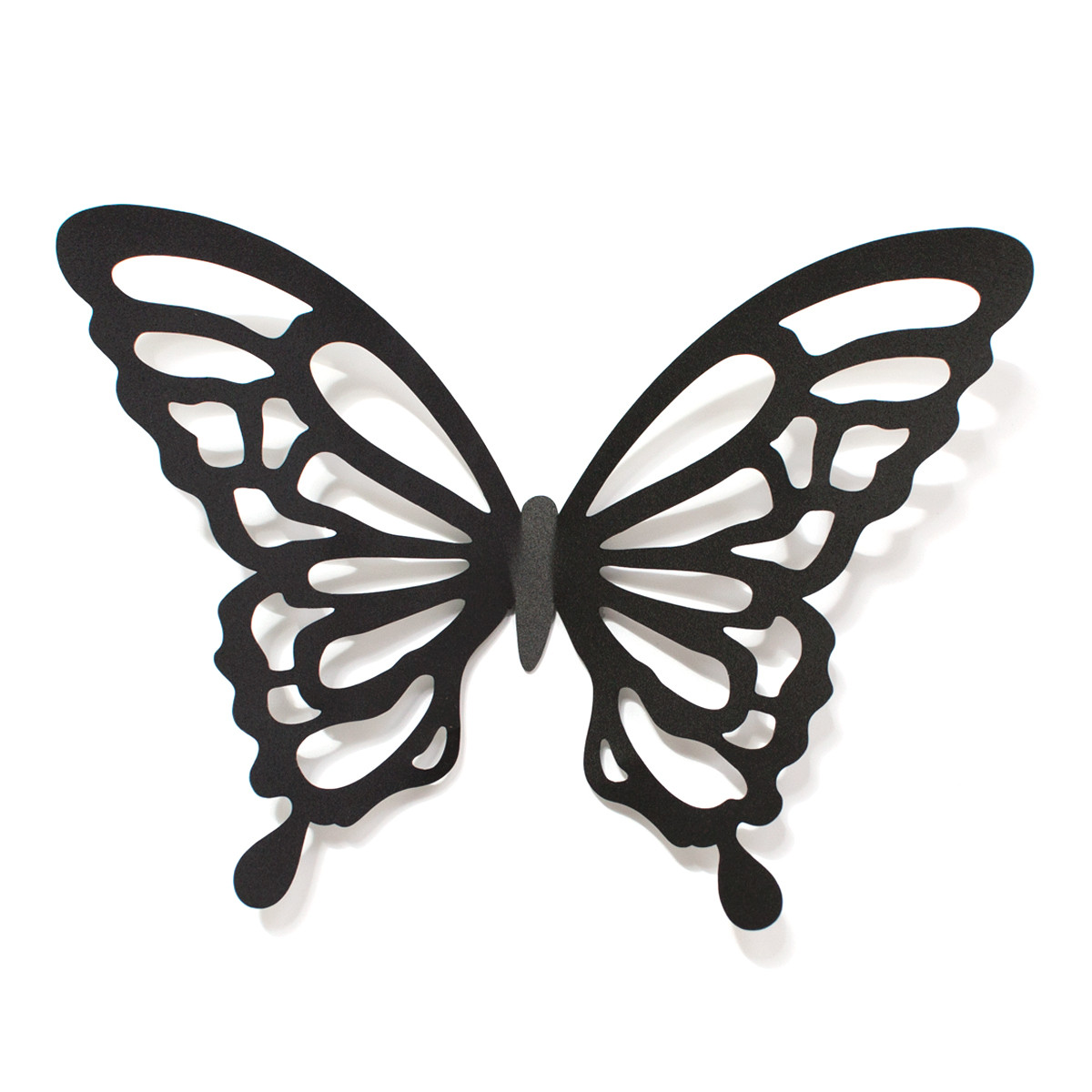 Wandtattoo 3d Schmetterlinge Schwarz Mit Ornamenten Muster