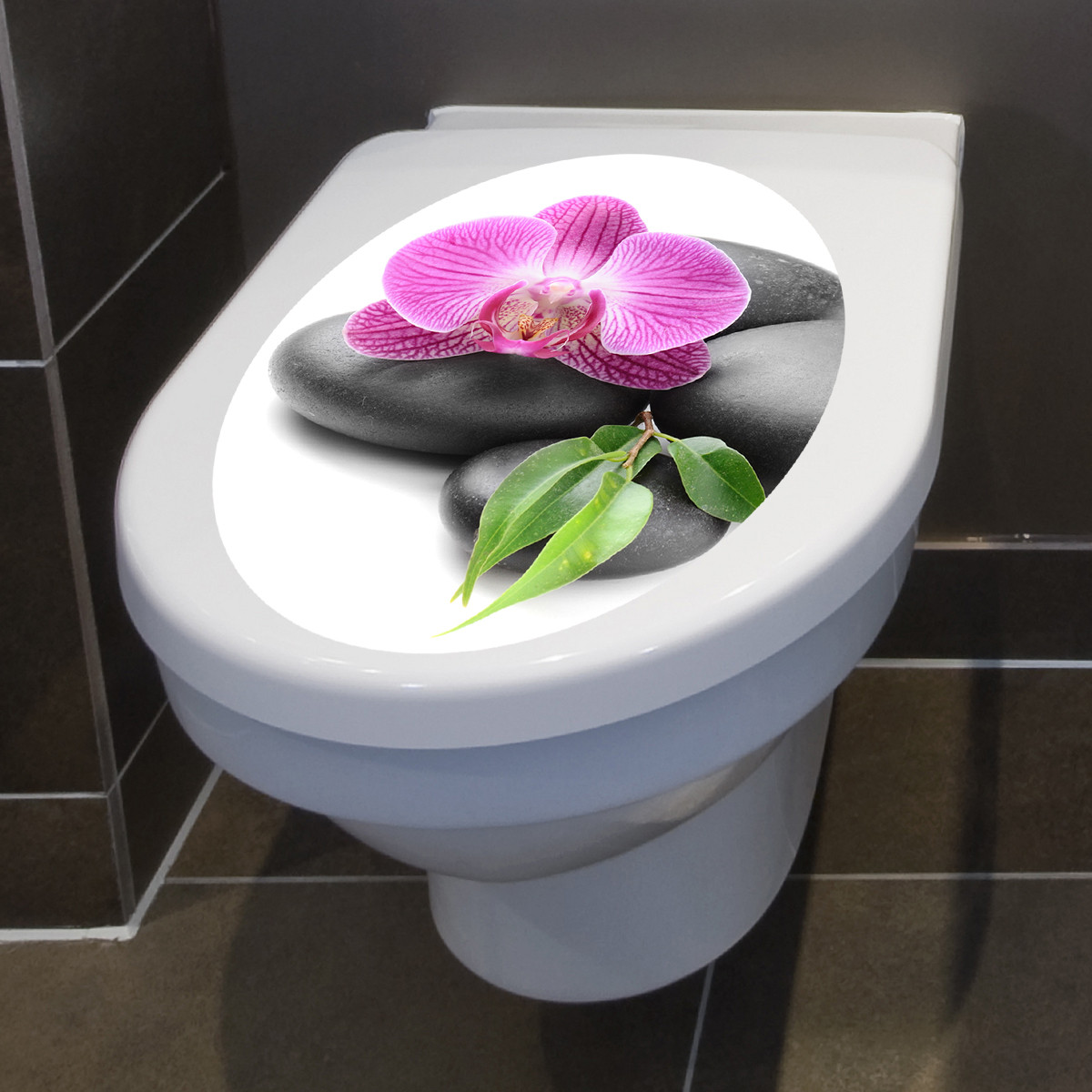 WC Aufkleber Orchidee