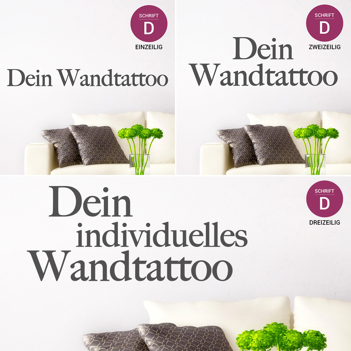 Dein Spruch als Wandtattoo