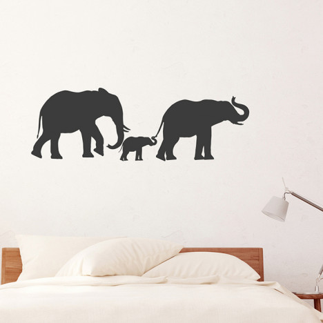 Wandtattoo Elefantenfamilie 