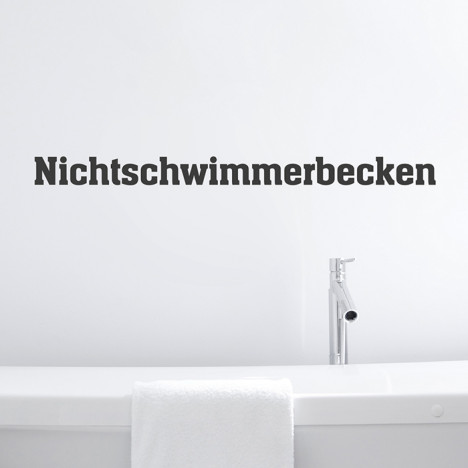 Nichtschwimmerbecken Wandtattoo