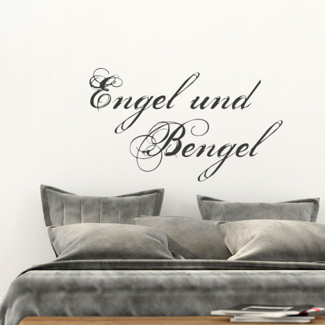 Wandtattoo Spruch - Engel und Bengel