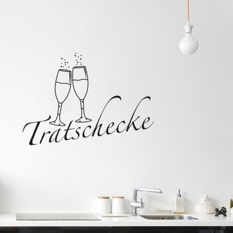 Wandtattoo Spruch - Tratschecke