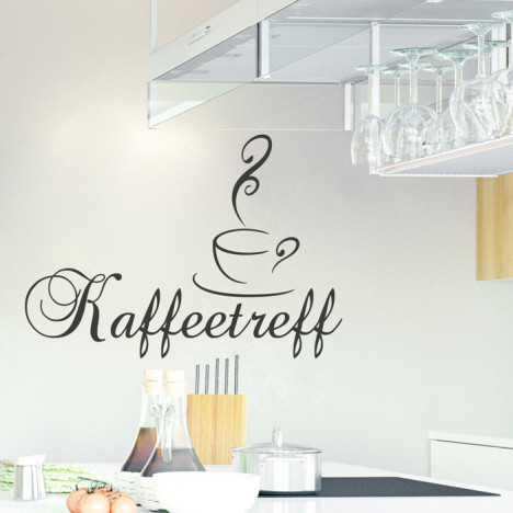 Wandtattoo Spruch - Kaffeetreff