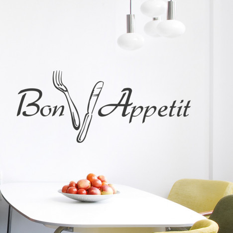 Wandtattoo Spruch - Bon Appetit