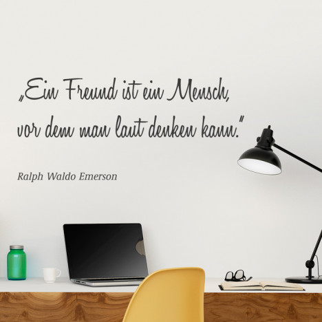 Wandtattoo Zitat - Ein Freund ist ein Mensch ...