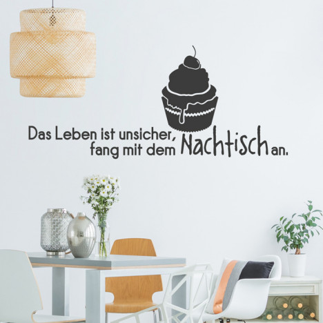 Wandtattoo Spruch Das Leben ist unsicher ...