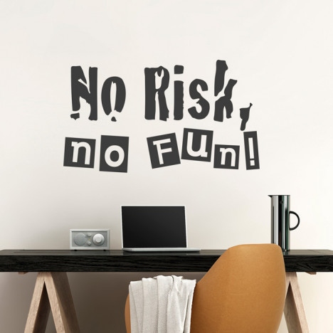 Wandtattoo Spruch - No risk no fun