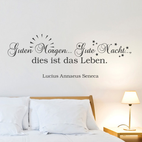 Wandtattoo Zitat - Guten Morgen ... Gute Nacht 