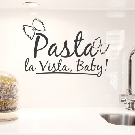 Wandtattoo Spruch - Pasta la Vista Baby