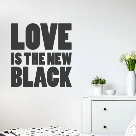 Wandtattoo Spruch - Love is the new Black