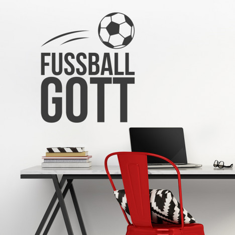 wandtattoo fußball gott