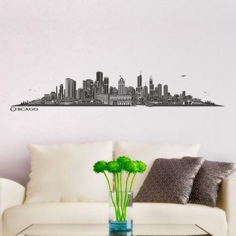 Wandtattoo Skyline Chicago