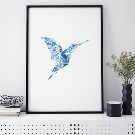 poster origami kolibri