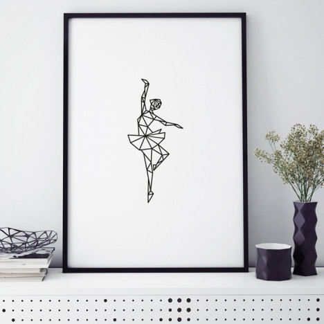 ballerina origami poster