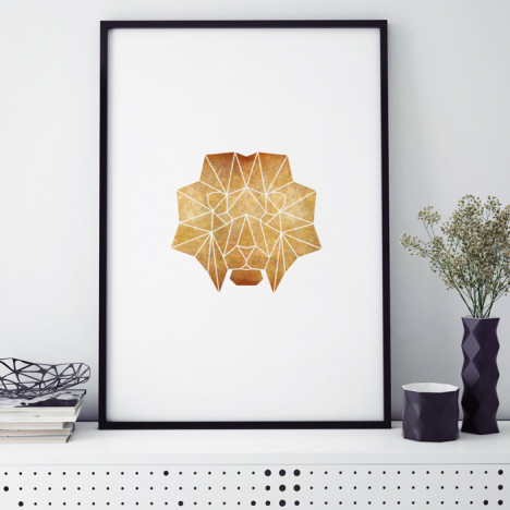 löwe origami poster