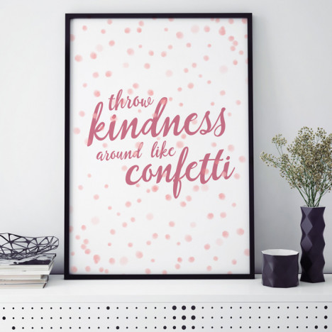 Poster throw kindness around like confetti