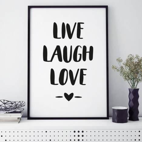 Poster Live Laugh Love