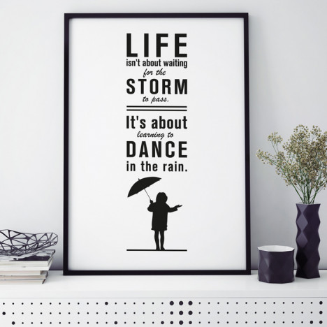 Poster Life isn't about waiting for the storm to pass...