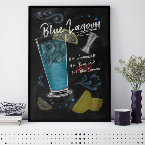 Poster Blue Lagoon Cocktail