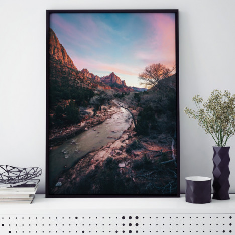 Poster Felsen und Fluss
